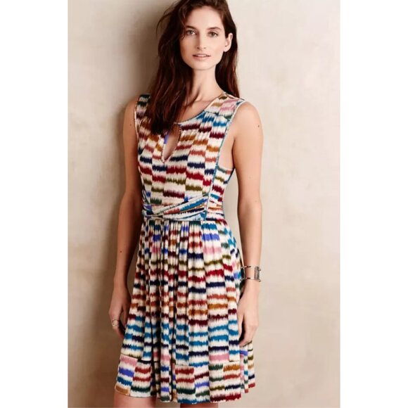 Maeve Dresses & Skirts - ANTHROPOLOGIE Sennebec Dress by Maeve | Small Stripe A Line Jersey Soft EUC